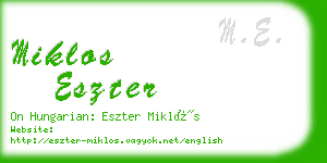 miklos eszter business card